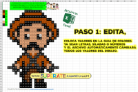 Pixel-Personajes-Mexicanos-2-Revolución-Letras -y-Numeros-Pancho-Villa-editar